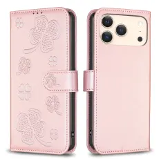 iPhone 17 Pro Max Fodral Med Blommigt Tryck Ros&eacute;guld
