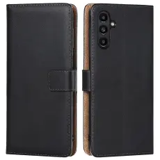 Samsung Galaxy A04s / A13 5G Fodral Äkta Läder Svart