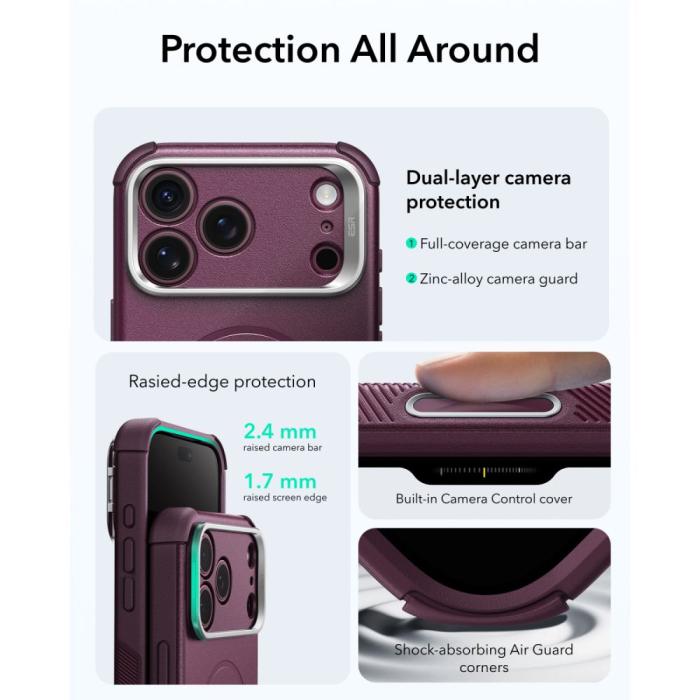 Bild 5, ESR iPhone 18 Pro Max/17 Pro Max Skal MagSafe Cyber Tough Kickstand