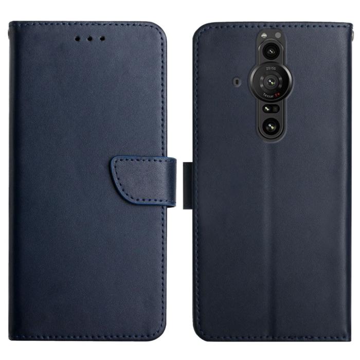 Bild 1, Sony Xperia Pro-I Fodral Äkta Läder Nappa Textur Blå