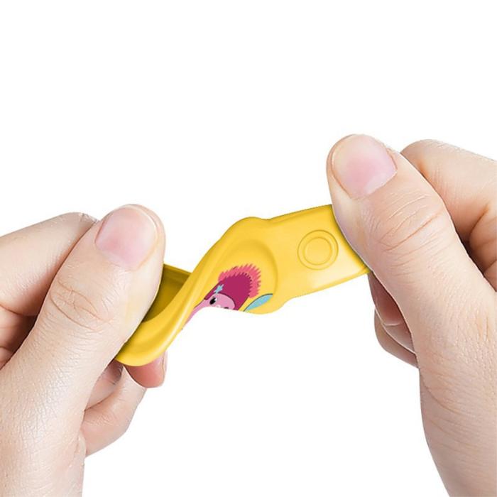 Bild 3, SNEAKY Tecknad Figur AirTag Silikonhållare Med Nyckelring - Gul