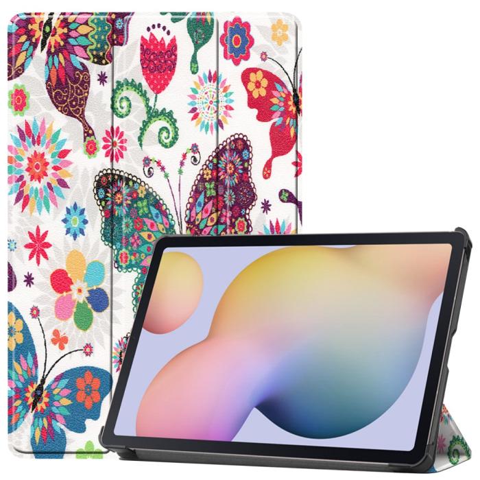 Bild 1, Samsung Galaxy Tab S7 / Tab S8 - Tri-Fold Fodral - Fjärilar