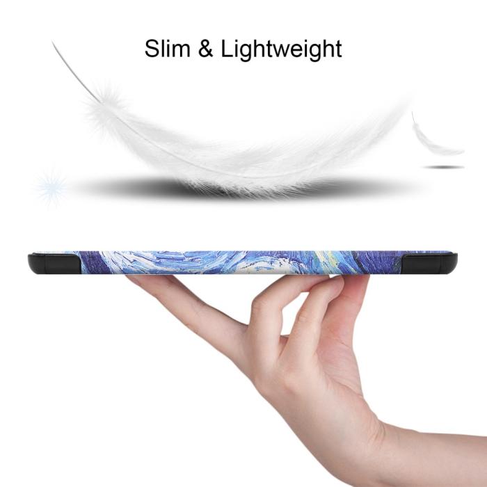 Bild 2, Samsung Galaxy Tab S7 / Tab S8 - Tri-Fold Fodral - Brush Painting