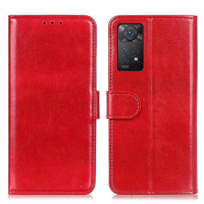 Bild 1, Xiaomi Redmi Note 11 Pro 5G Fodral Crazy Horse Röd