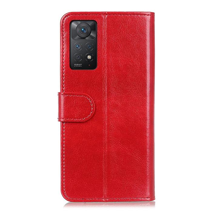 Bild 3, Xiaomi Redmi Note 11 Pro 5G Fodral Crazy Horse Röd