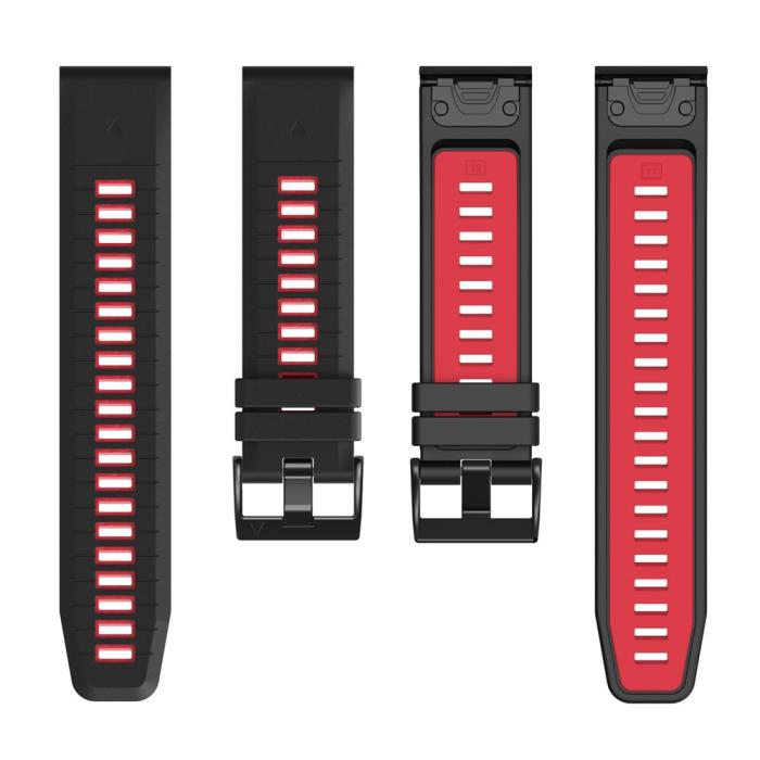 Bild 2, Garmin Fenix 26 mm Armband Quick Release Silikon Svart