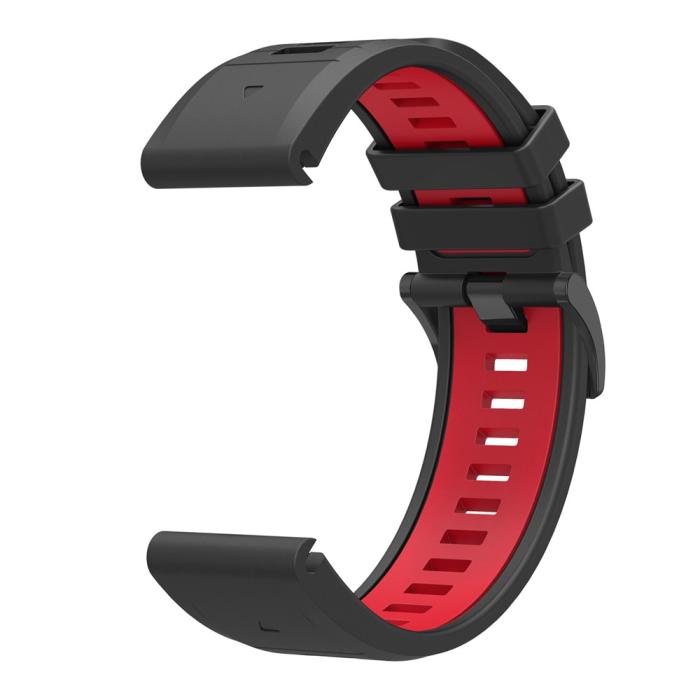 Bild 3, Garmin Fenix 26 mm Armband Quick Release Silikon Svart