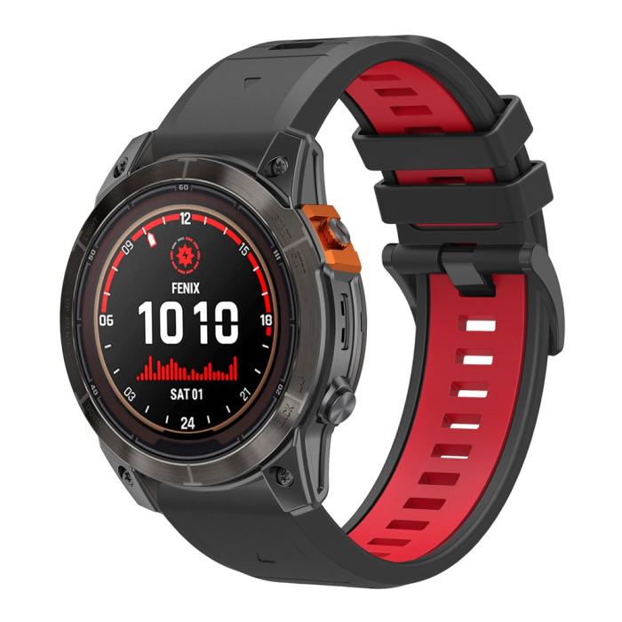 Bild 4, Garmin Fenix 26 mm Armband Quick Release Silikon Svart