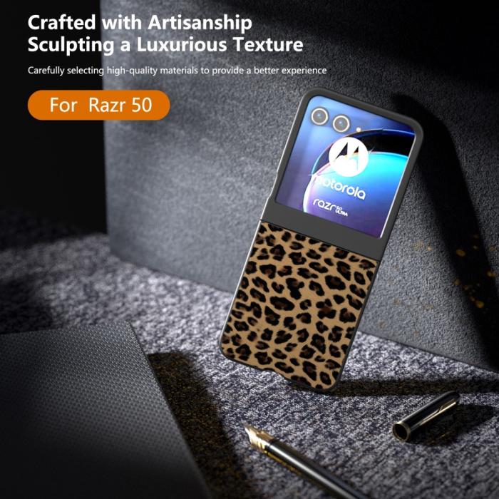 Bild 3, Motorola Razr 50 5G Mobilskal Leopard Mönster