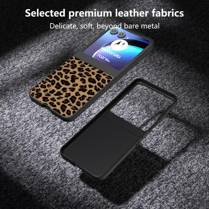 Bild 4, Motorola Razr 50 5G Mobilskal Leopard Mönster