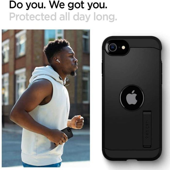 Bild 6, Spigen iPhone SE 2020/2022 Skal Tough Armor Svart
