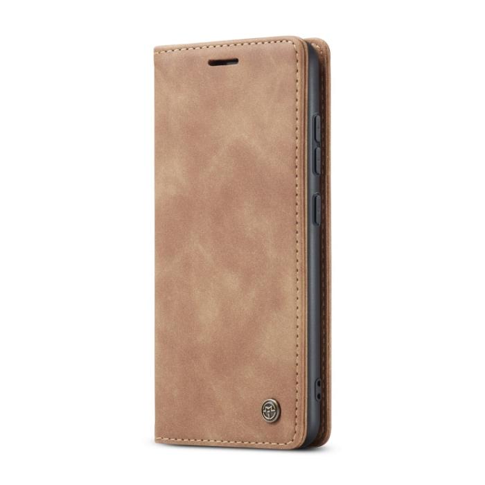 Bild 2, CASEME Samsung Galaxy S22 Fodral Flip Retro Läder Brun