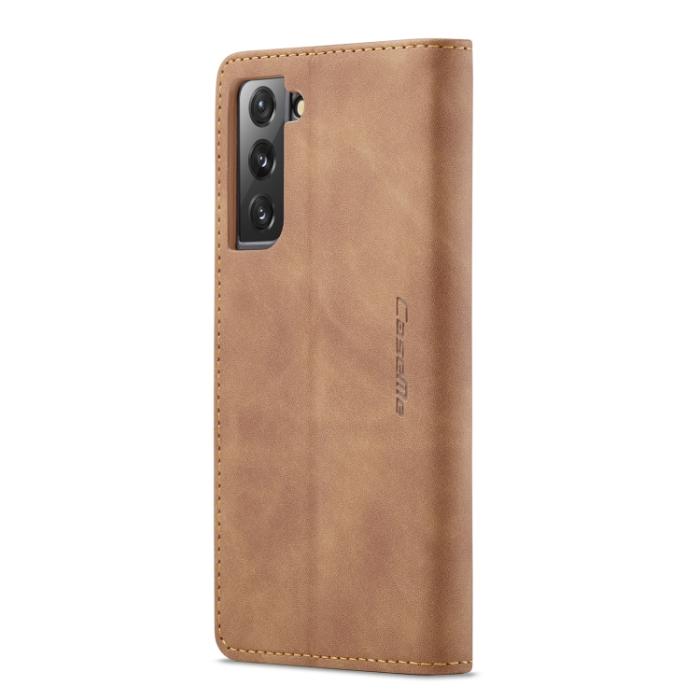 Bild 3, CASEME Samsung Galaxy S22 Fodral Flip Retro Läder Brun