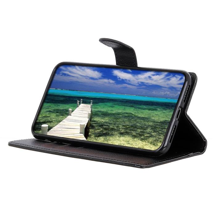 Bild 2, Samsung Galaxy S23 FE Fodral Litchi Läder Svart