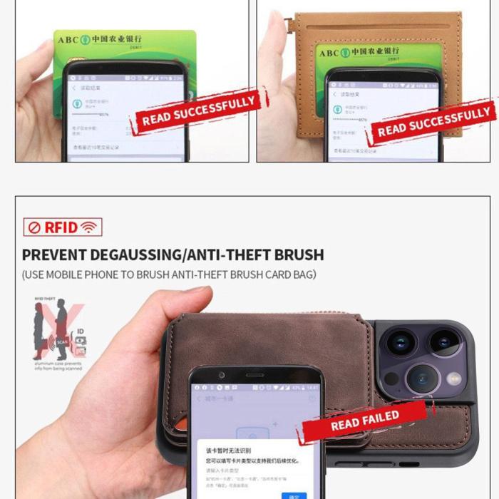 Bild 6, iPhone 15 Skal RFID Med Plånboksfunktion Svart