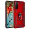 Samsung Galaxy S21 FE Skal Shockproof Hybrid Ring Röd