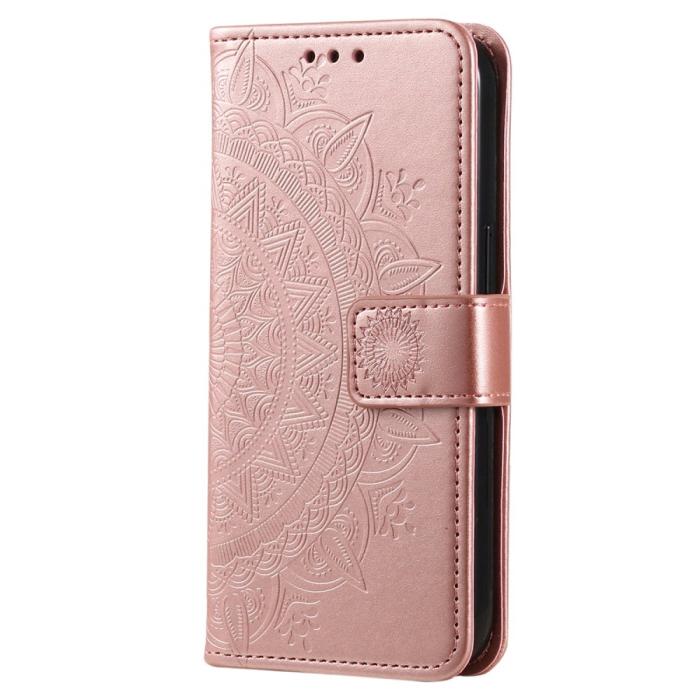 Bild 5, Samsung Galaxy S23 Plus Fodral Mandala Läder Roséguld