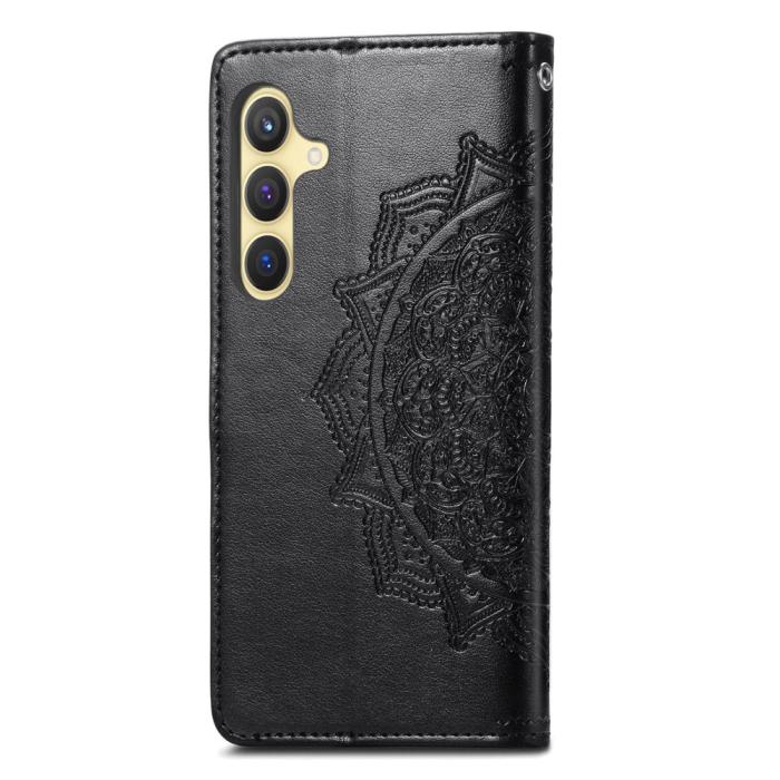 Bild 6, Samsung Galaxy S24 Fodral Mandala Tryck Svart
