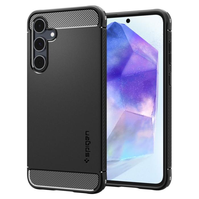 Bild 1, Spigen Galaxy A55 5G Skal Rugged Armor Matt Svart