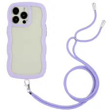 iPhone 16 Pro Max Skal Wavy Hybrid Mobilsn&ouml;re Lila