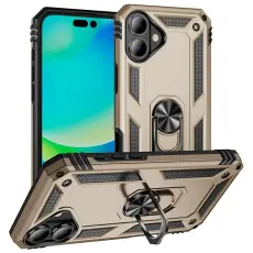 iPhone 17 Skal Shockproof Hybrid Ring Guld