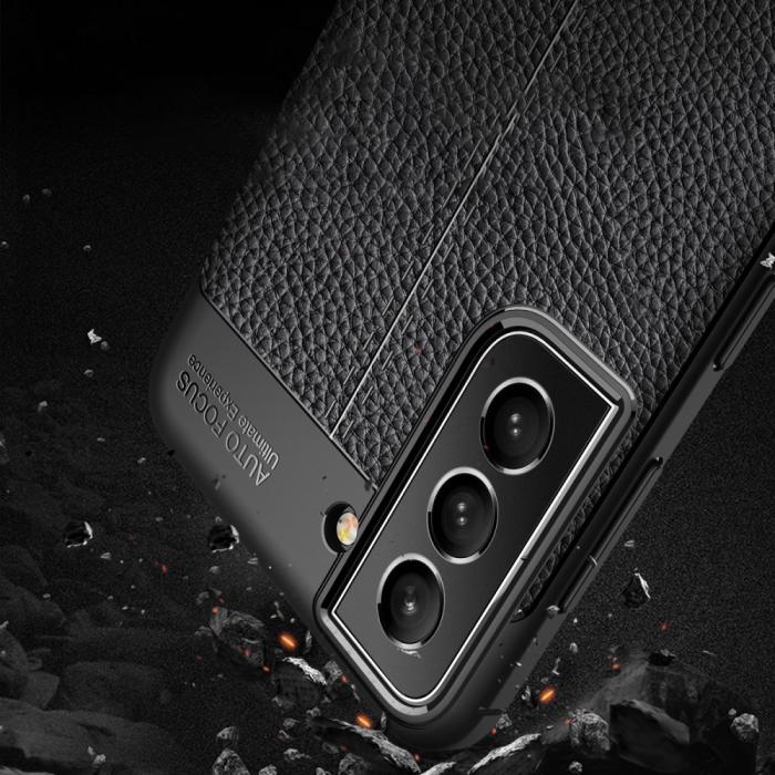 Bild 3, Samsung Galaxy S22 Plus Skal Litchi Textur Svart
