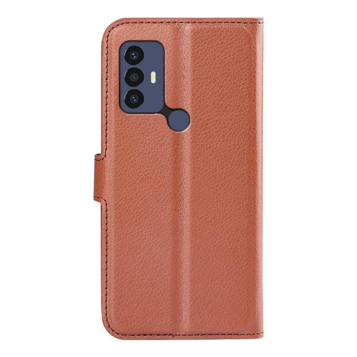 Bild 3, TCL 305 (2022) Fodral Litchi Läder Brun