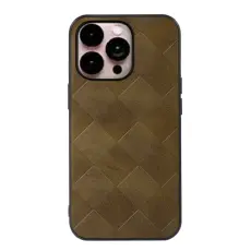 iPhone 14 Pro Max Skal Vävd Textur Grön