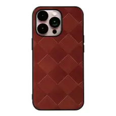 iPhone 14 Pro Max Skal Vävd Textur Brun