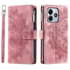 Xiaomi Redmi Note 14 5G Fodral Mandala L&auml;der Ros&eacute;guld