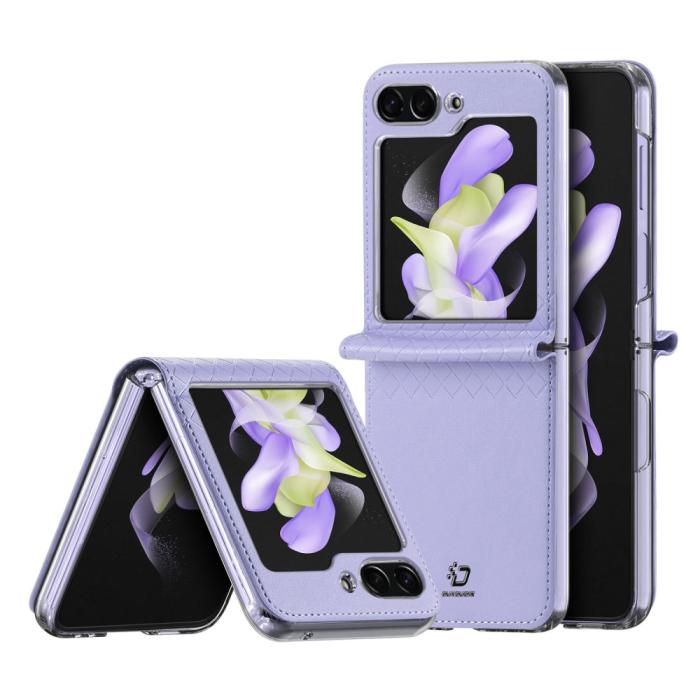Bild 1, DUX DUCIS Galaxy Z Flip 5 Skal Bril PU-Läder Lila