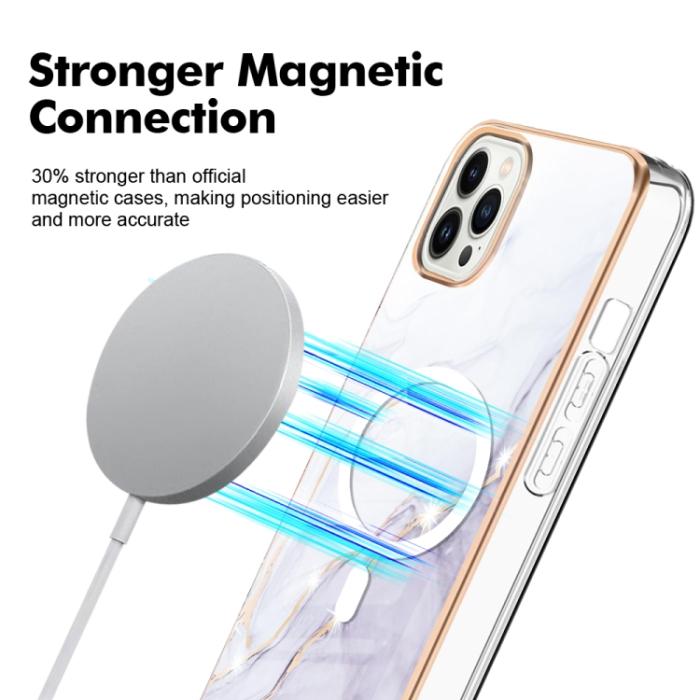 Bild 2, iPhone 15 Pro Skal MagSafe Marmor Vit