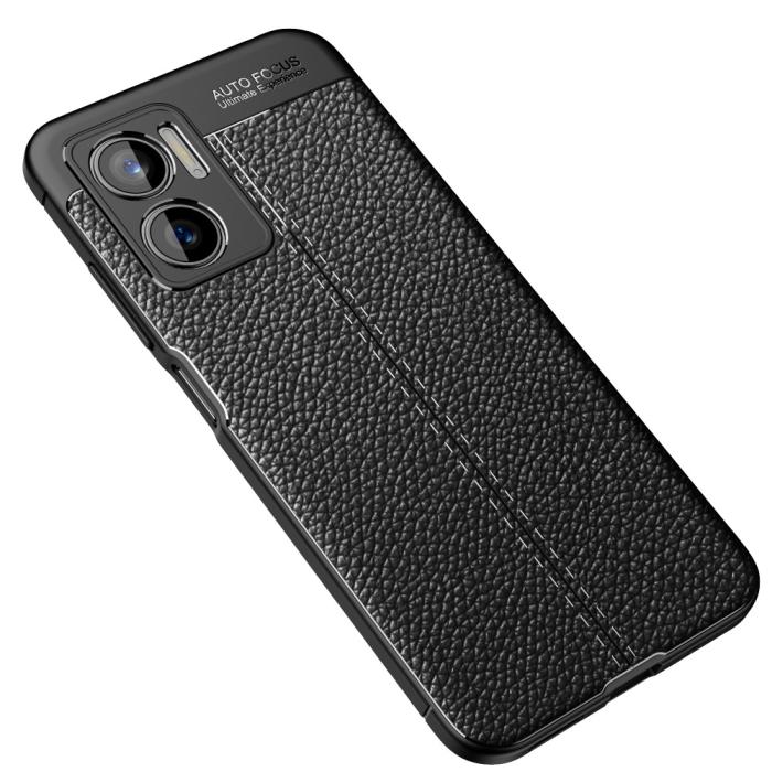 Bild 2, Xiaomi Redmi 10 5G Skal Litchi Textur Svart