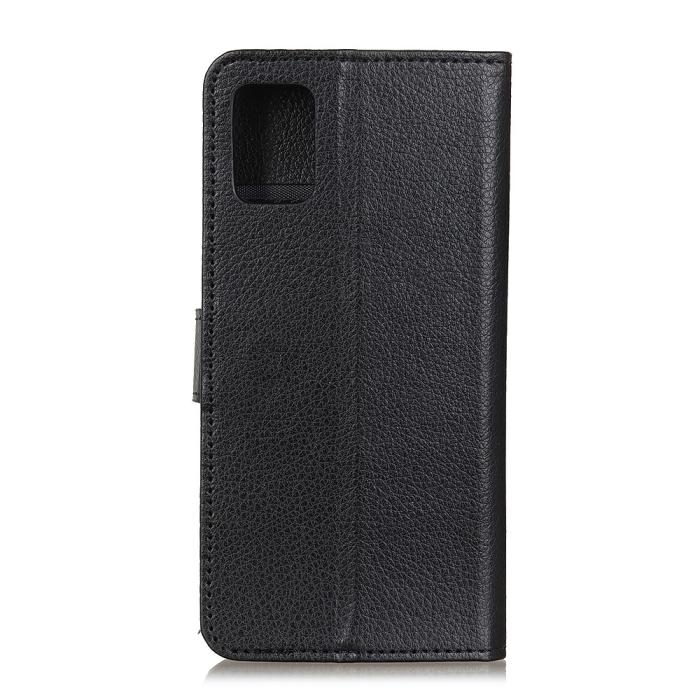 Bild 3, Samsung Galaxy A52 / A52s - Litchi Läder Fodral - Svart