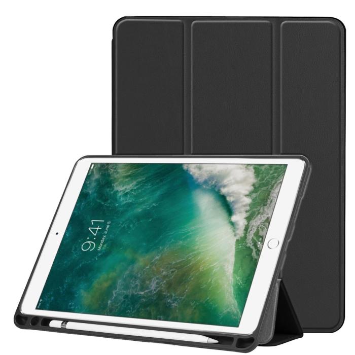 Bild 1, iPad Air (2019) / Pro 10.5 (2017) - Tri-Fold Fodral Med Pennhållare - Svart