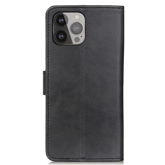 Bild 3, iPhone 13 Pro Max - Solid Läder Fodral - Svart