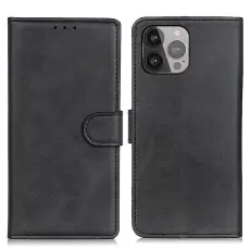 iPhone 13 Pro Max - Solid L&auml;der Fodral - Svart