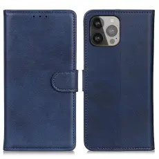 iPhone 13 Pro Max - Solid L&auml;der Fodral - Bl&aring;
