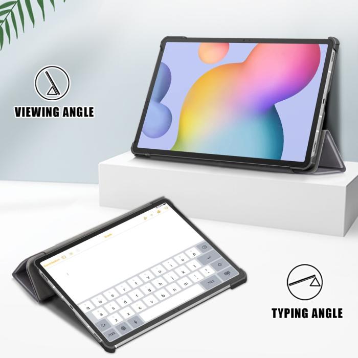 Bild 4, Samsung Galaxy Tab S7 / Tab S8 - Tri-Fold Fodral - Grå