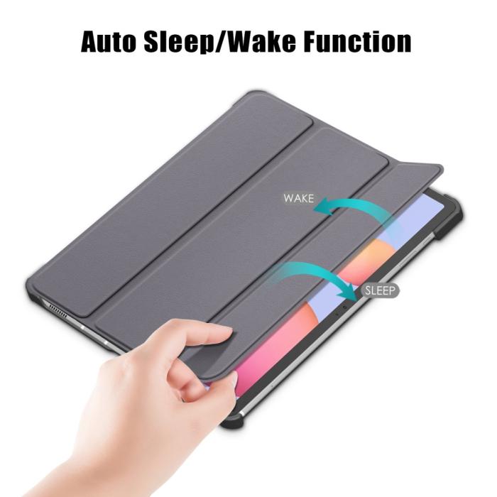 Bild 5, Samsung Galaxy Tab S7 / Tab S8 - Tri-Fold Fodral - Grå