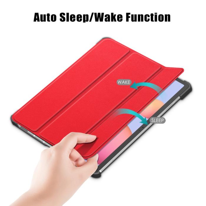 Bild 5, Samsung Galaxy Tab S7 / Tab S8 - Tri-Fold Fodral - Röd