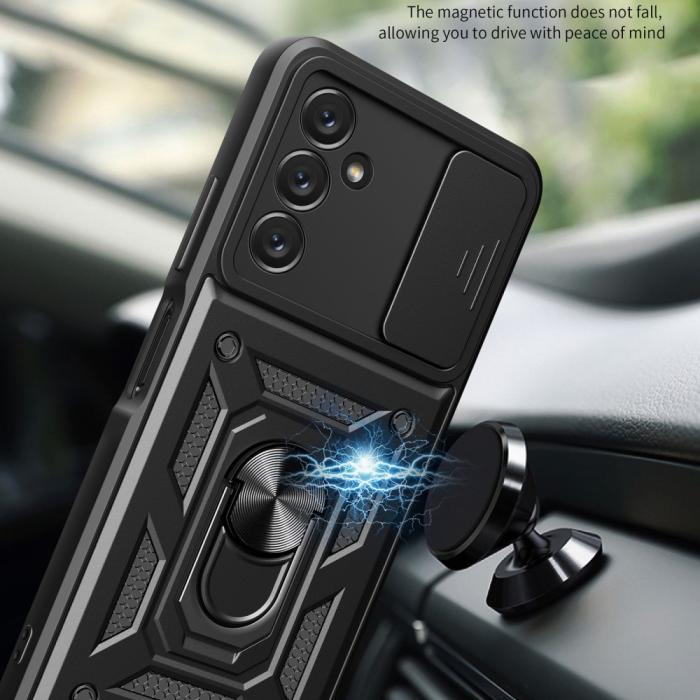 Bild 4, Samsung Galaxy A14 4G/5G Skal Ring CamShield Hybrid Blå