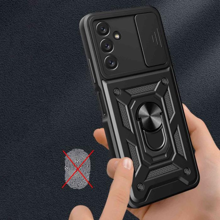 Bild 6, Samsung Galaxy A14 4G/5G Skal Ring CamShield Hybrid Blå