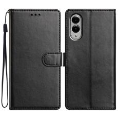 Samsung Galaxy S25 Edge Fodral L&auml;der Svart