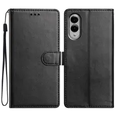 Samsung Galaxy S25 Edge Fodral L&auml;der Svart