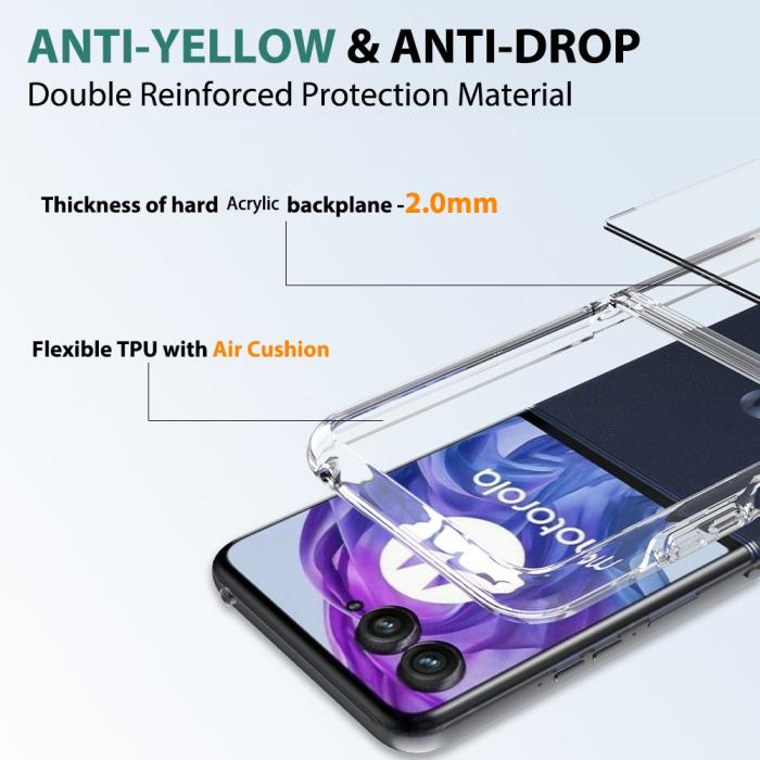 Bild 5, Motorola Razr 50 Ultra 5G Mobilskal TPU/Akryl Transparent