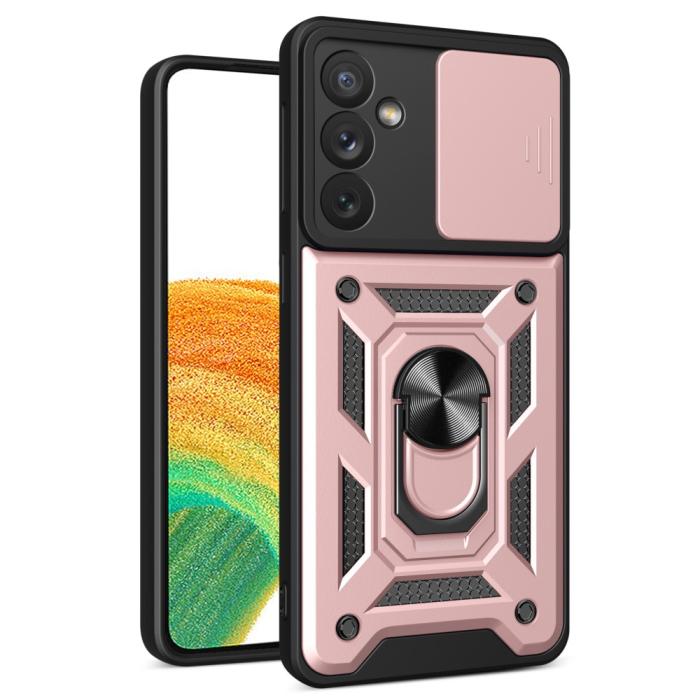 Bild 1, Samsung Galaxy A34 5G Skal CamShield Ring Hybrid Roséguld