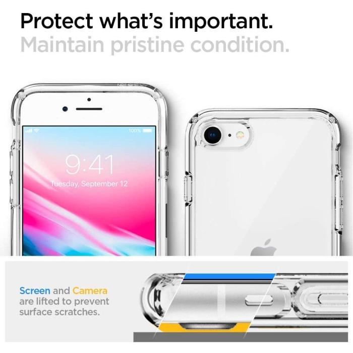 Bild 3, Spigen iPhone 7/8/SE Skal Ultra Hybrid Crystal Clear
