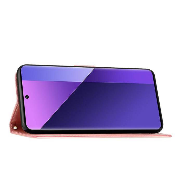 Bild 3, Sony Xperia 10 VII Fodral Med Blommigt Tryck Roséguld