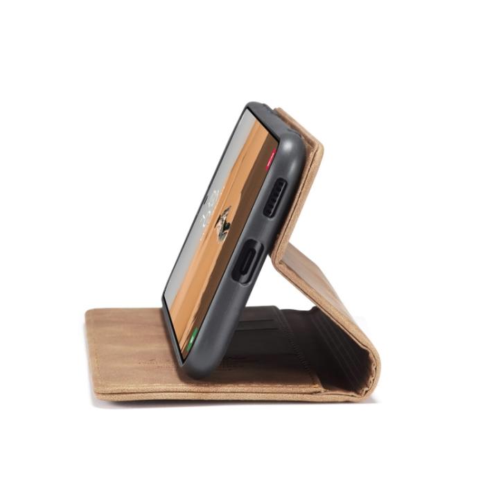 Bild 6, CASEME Samsung Galaxy S22 Fodral Flip Retro Läder Brun
